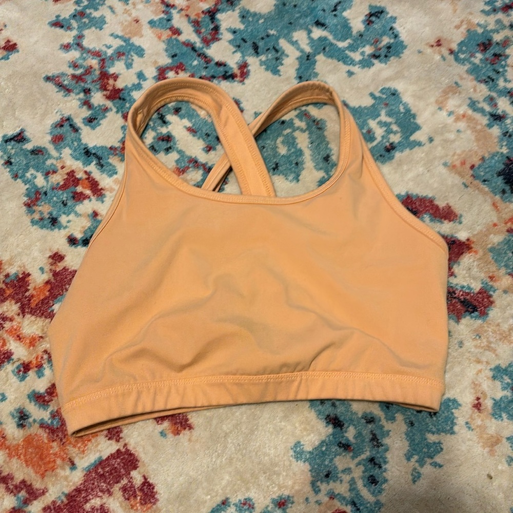 Peach sports bra size m